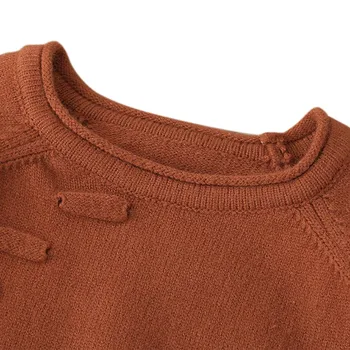 Efteråret Børn Sweatshirt Børn Dreng Solid Print Strikket Bomuld, Afslappet Tøj, Overtøj