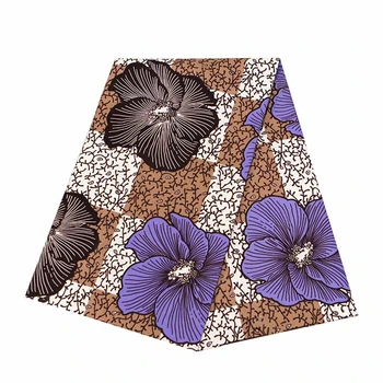 Efteråret Sæsonåben Afrikanske Print Stof Lilla Violet Polyester af Høj Kvalitet Hånd Sewning Designer Nigeria Kjoler til Kvinder FP6359