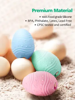 Eggie Baby Bidering, Æg-Formet Begyndervanskeligheder Æg med Klip, BPA-Fri, CPSC Lab Testet og Godkendt, til Baby Piger 3M-12M