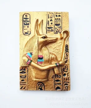 Egyptiske myte Anubis tre-dimensionelle magnet køleskab magnet Mellemøsten rejse gaver mini køleskab til hudpleje
