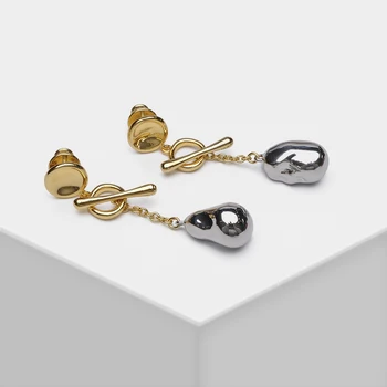 EH15026-H11 Amorita Boutique-Aftagelig Design Stilfuld metal Barok perle form drop øreringe