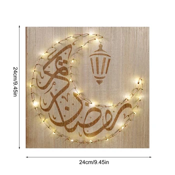 Eid Dekorationer Træ-DIY-LED Lampe-Væg Hængende Ornament Ramadan Dekorationer Til Hjemmet Islamiske Muslimske Fest Eid Indretning