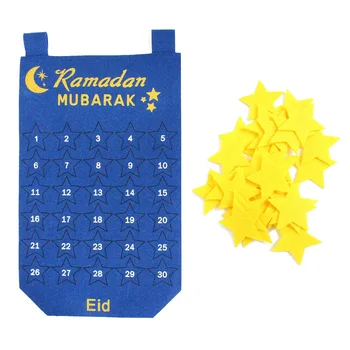 Eid Mubarak Indretning Ramadan Mubarak Stof Nedtælling Kalender Ramadan Dekorationer Til Hjemmet Muslimske Ramadan Kareem Festartikler