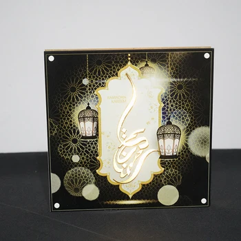 Eid Mubarak Muslimske Islam, Ramadan Med Dekorationer, Hængende Lanterne Vedhæng Plak Tegn