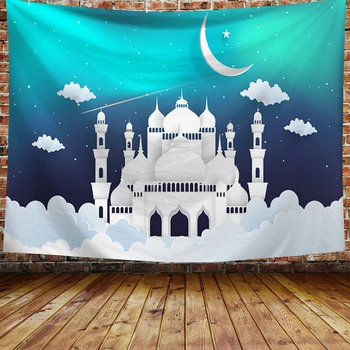 Eid Mubarak Væggen Hænger Tapetet for Rum, Indretning Muslimske Ramadan Festival Gobelin Væggen Klud Tæppe Tilbehør til Udsmykning