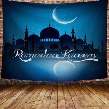Eid Mubarak Væggen Hænger Tapetet for Rum, Indretning Muslimske Ramadan Festival Gobelin Væggen Klud Tæppe Tilbehør til Udsmykning