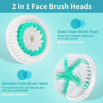 El-Facial Cleansing Børste Sonic Vibrations-Deep Pore Rengøring Silikone Facial Cleansing Børste Facial Hud Renere Massageapparat