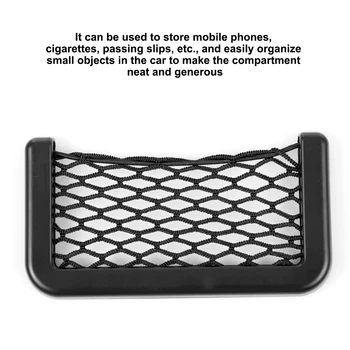 Elastik Snor Net Magic Mærkat Universal Storage Pose Lomme Bur Auto Arrangør Sædet Tilbage Bag Bilen Tilbage Bageste Mesh Kuffert Sæde