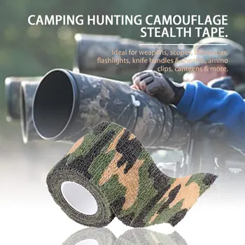 Elastisk Camouflage Vandtæt Udendørs Jagt Camping Stealth Camo Wrap Tape Militære Airsoft Paintball Strække Bandage