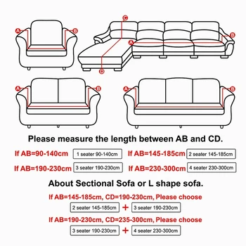 Elastisk Sofa Dække Strække sofabetræk til stuen L Form Sofa Slipcovers All-inclusive Sofaen Dække Møbler Protector