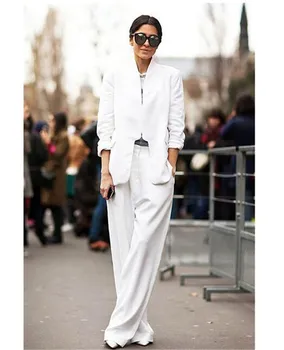Elegant Notch Lapel Business Bukser, der Passer til Kvinder, Damer Enkelt Breasted Blazer med Bukser, Kvinders Arbejde Pantsuit Custom Made