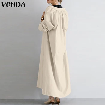 Elegant Part, Lang Kjole, Sommerkjole 2021 Vintage Solid Vestidos Boheme Stranden Sundress Femininas Robe Femme