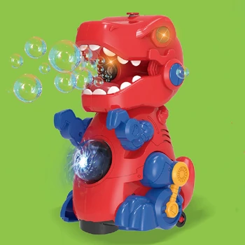 Elektriske Dinosaur Boble Maskine Musik Belysning Legetøj Automatisk Boble Blæser Toy