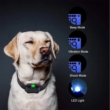 Elektriske Hund Uddannelse Krave Vandtæt, Genopladelige Fjernbetjening Pet med LCD-Display til Alle Størrelse Bark-stop Kraver 40% Off