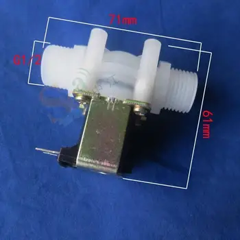 Elektromagnetisk ventil Elektrisk tekande Drikke springvand Normalt lukket indtaste vand magnetventil G1/2 DC12V 5W