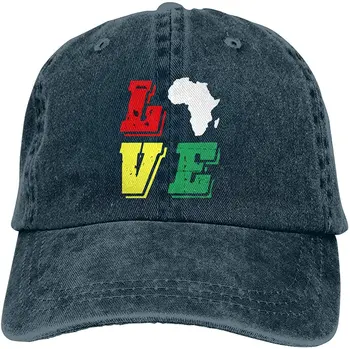 Elsker Afrika Afrikanske Kort Voksen Denim Baseball Cap Sol Hat, Cowboy Sport Hatte