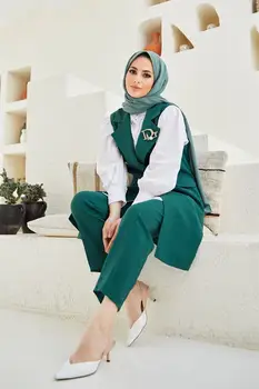 Emerald Grønne Jakker, Bukser Kvinder Forretning Team, Kvinder, Muslimske Passer Til