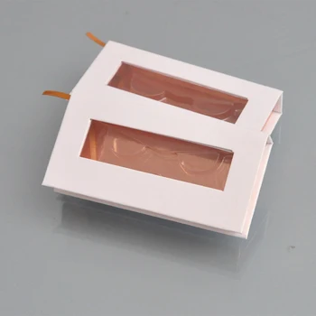 Engros Eyelash Emballage Lash Kasser Pakke Tilpasset Magnetisk Hvid Glitter 3d Mink LashesTray Makeup Opbevaring Sag Leverandører