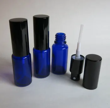 Engros-tom 15 ml Mini-genopfyldelige parfume forstøver flaske spray , blå glas 1/2 OZ spray-flaske med sort låg forstøver