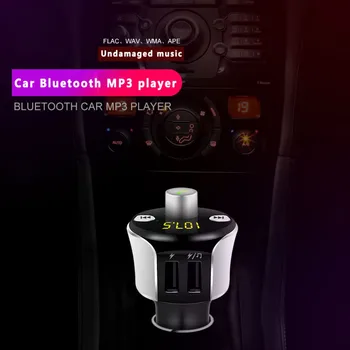 Eshowee Bil FM-Senderen Bluetooth Bil Oplader Lyd MP3-Afspiller Bil Kit 3.4 En Dobbelt USB Bil Oplader For iPhone Xiaomi