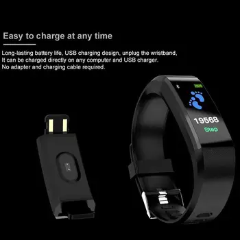 Eshowee Smart Armbånd Ur Vandtæt Sport Armbånd Blodtryk puls Overvågning Bærbare Enheder Til Android, IOS