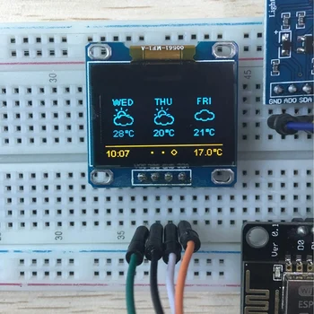 ESP8266 Vejr Station Kit med DHT11 Temperatur Luftfugtighed BMP180 Lys Sensor 0.96 tommer OLED IIC Displayet til Arduino