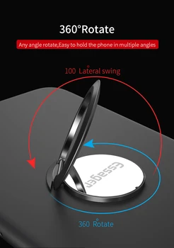 Essager Finger Ring Holder Til iPhone XS til Samsung S10 S9-Mobil-Mobiltelefon-Ring Grip Stå For Smartphone Magnetiske Bil Holder