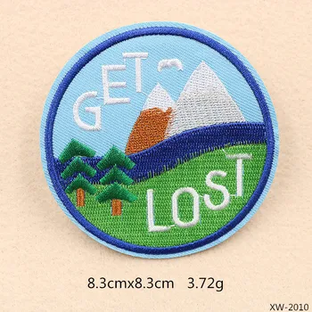 Et sæt patch broderi brev stjernede hunde tegnefilm patches til taske hat badges applique patches til tøj GU-151