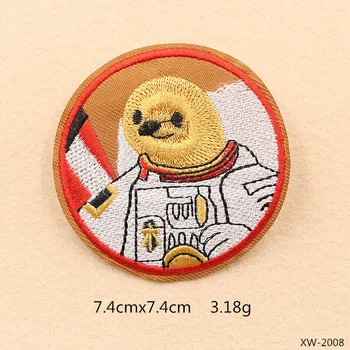 Et sæt patch broderi brev stjernede hunde tegnefilm patches til taske hat badges applique patches til tøj GU-151