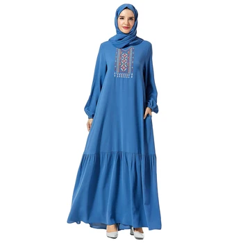 Etnisk Stil Abaya Kaftan Muslimske Kvinder Flæsekanter Lange Maxi Kjole Islamiske Kaftan Kappe Kjole Arabiske Vintage Part Cocktail Kjole Mode