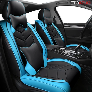 ETOATUO Universal læder Bil sædebetræk til Citroen alle modeller C4 Aircross C4 PICASSO C5 C2 C4 C6 C-Elysee C-Triomphe autostol
