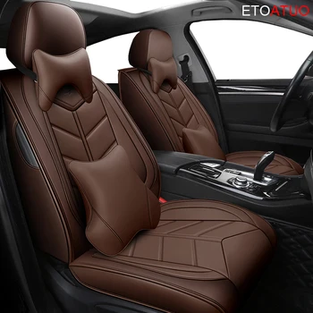 ETOATUO Universal læder Bil sædebetræk til Citroen alle modeller C4 Aircross C4 PICASSO C5 C2 C4 C6 C-Elysee C-Triomphe autostol