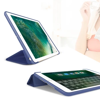 Etui til iPad 10.2 8 Funda Slank Folde Stå Magnetiske Auto Wake Sleep Silikone TPU Blød Smart Cover til iPad 10.2 7 Tilfælde