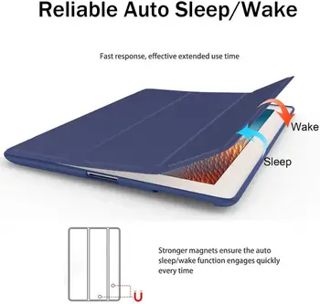 Etui til iPad 10.2 8 Funda Slank Folde Stå Magnetiske Auto Wake Sleep Silikone TPU Blød Smart Cover til iPad 10.2 7 Tilfælde