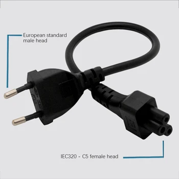 EU C5 Japan Nema Plug 1-15P 2Pin at IEC320 C5 Ledning Extension Kabel Ledning Adapter 10A 250V(EU Stik)