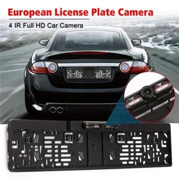 Eu-Nummerplade Ramme Kamera Lys Med en Infrarød Night Vision at Vende bakkamera 4LED Skærm Til Europæiske Biler
