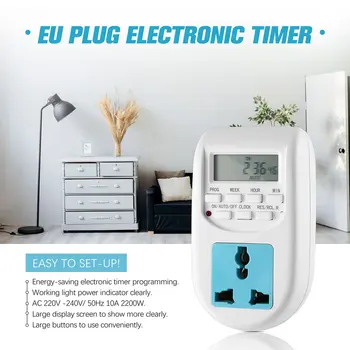 EU Plug Nye Energibesparende Timer Programmerbare Elektroniske Timeren Socket Digital Timer Husholdningsapparater Til Hjem Udstyr