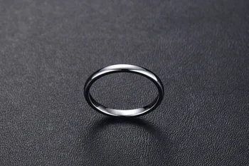Europæiske og Amerikanske Enkel Ring i Rustfrit Stål med Blank Mat Dobbelt Skrå Kant Blank Titanium Stål Smykker