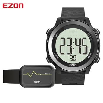 EZON T057 Mænds Hjerte Rate Monitor Kører Digital Watch Alarm Chronograph kalorietæller Sport Ur med brystbælte