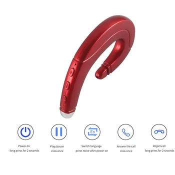 F88 Bluetooth-5.0 In-ear Hovedtelefoner Trådløse Musik, Sport Earbuds TWS Bone Conduction Hovedtelefon Med Mikrofon Til Xiaomi Phone
