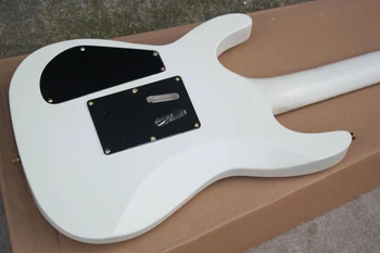 Factory custom hvid tremolo el-guitar med rosewood gribebræt,Abalone indlæg,Golden hardwares,Kan skifte farve