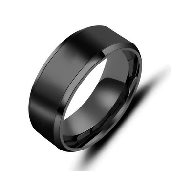 Fad Titanium Engagement Finger Ring Band Guld Rustfrit Stål Bryllup Mænd Kvinder