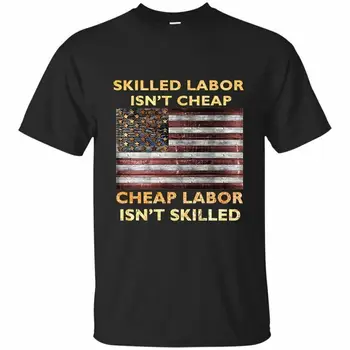 Faglært Arbejdskraft Er ikke Billig Tømrer Union Mænd er Sjovt, Korte Ærmer Sort T-Shirt