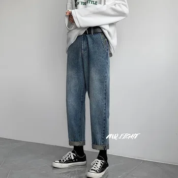 Falde new mænds jeans retro gamle bukser til mænd Japansk strømmen helt vilde lige bukser