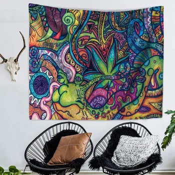 Farve Illusion, Vægtæpper Hjem Dekorationer Tapisserie Væggen Hængende Indretning Dorm Stue, Soveværelse Hippie-Pladsen Gobeliner