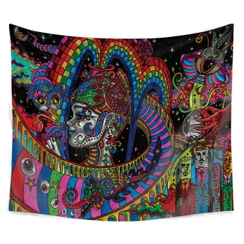 Farve Illusion, Vægtæpper Hjem Dekorationer Tapisserie Væggen Hængende Indretning Dorm Stue, Soveværelse Hippie-Pladsen Gobeliner
