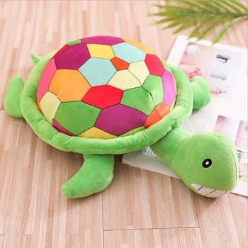Farve turtle shell havskildpadde børn plys legetøj børn udstoppet legetøj fødselsdag gave havet dyr