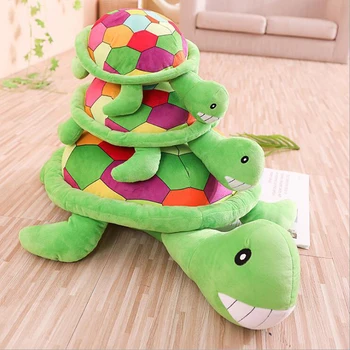 Farve turtle shell havskildpadde børn plys legetøj børn udstoppet legetøj fødselsdag gave havet dyr