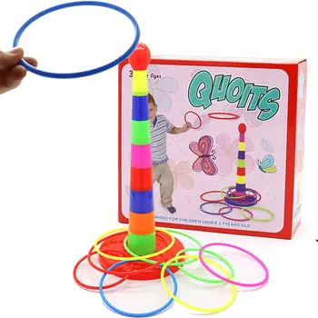 Farverige Børn Ring Kast Kaste Kaste Cirkel Set Toy Hoppe Ring Glæde Ferrule Kaste Spil Forældre-barn Samspil