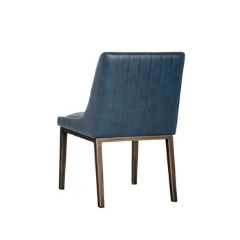 Fashinable luksus design i rustfrit stål PU læder spisestue stol med ryglæn holdbar fine taburet stol til spisestuen